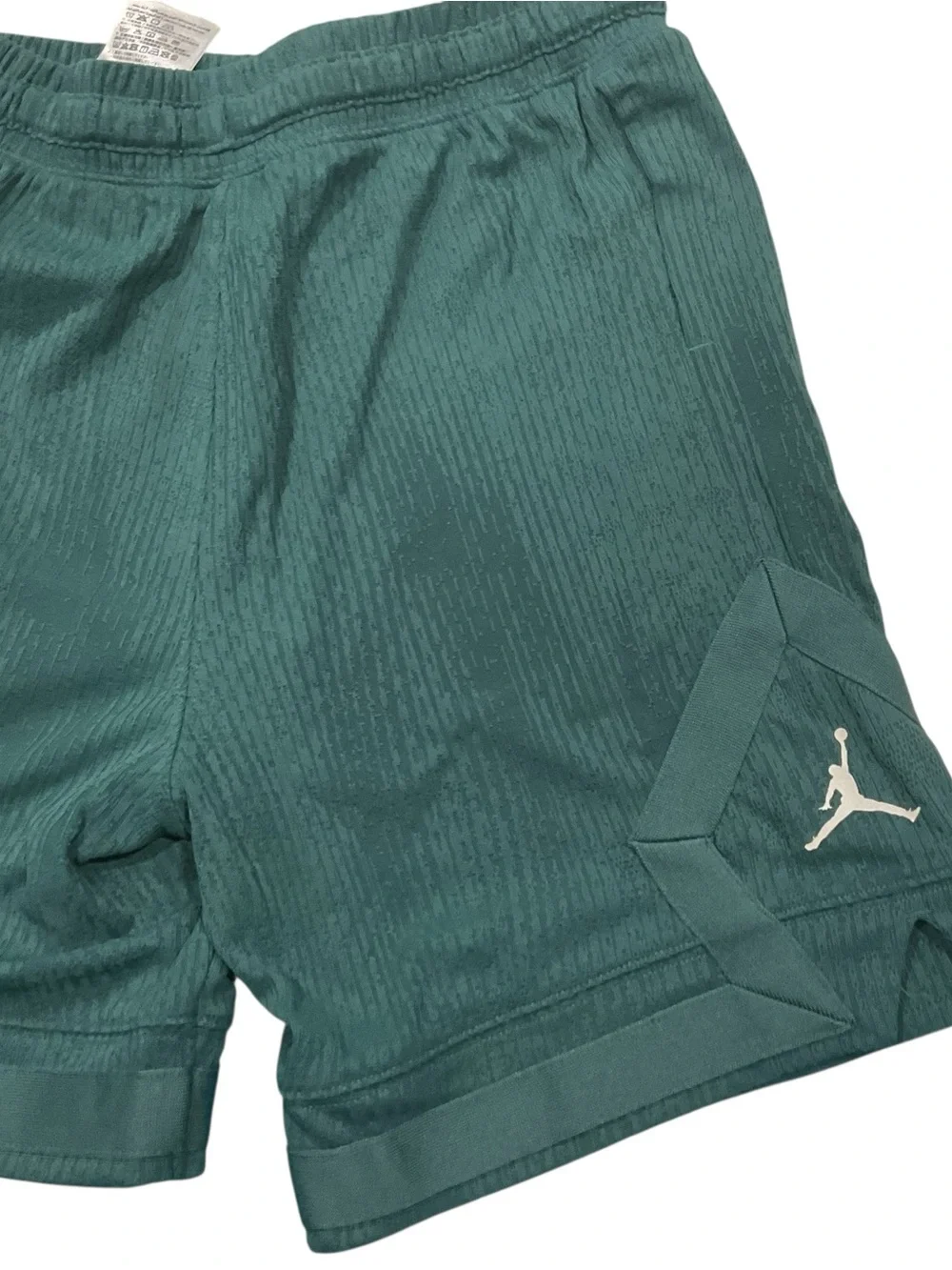 Jordan Teal Green Athletic Shorts with Jumpman Logo youth LARGE